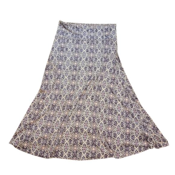 2 Lot LulaRoe Women's Maxi Skirt Plus Size 3X Polka Dot Paisley Fold Over Waist - Picture 2 of 11